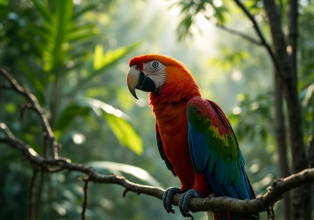 Exotic wildlife along the Amazon River basin