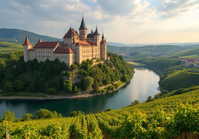 Historic castles along the Rhine River